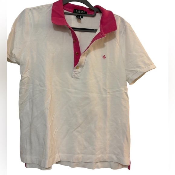 Ralph Lauren Pink and White Garment polo - Picture 1 of 3